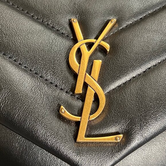 Saint Laurent Loulou Matelassé Small Shoulder Bag - Black Leather - Authentic - Picture 6 of 17